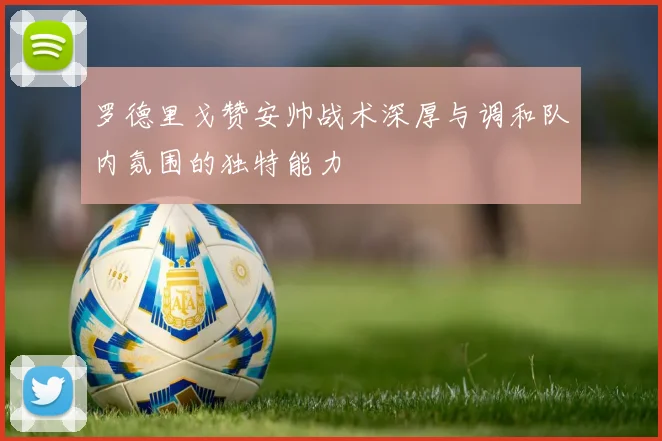 罗德里戈赞安帅战术深厚与调和队内氛围的独特能力